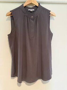 Calvin Klein Gray Sleeveless Blouse, size lg